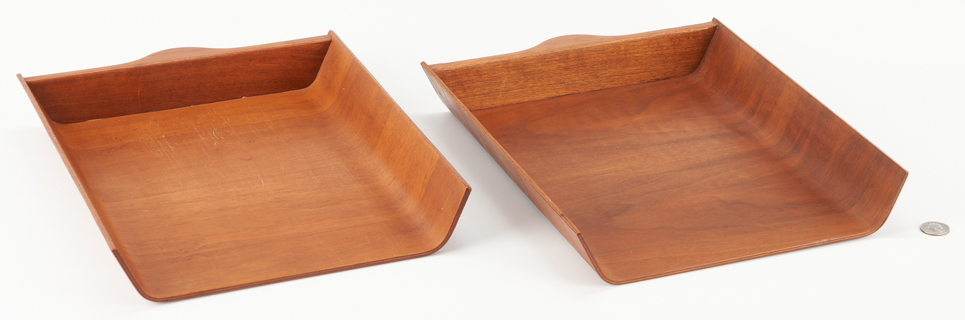 Lot 861: 6 MCM Items, incl. Florence Knoll Desk Trays, Martin Aberg Wastebaskets