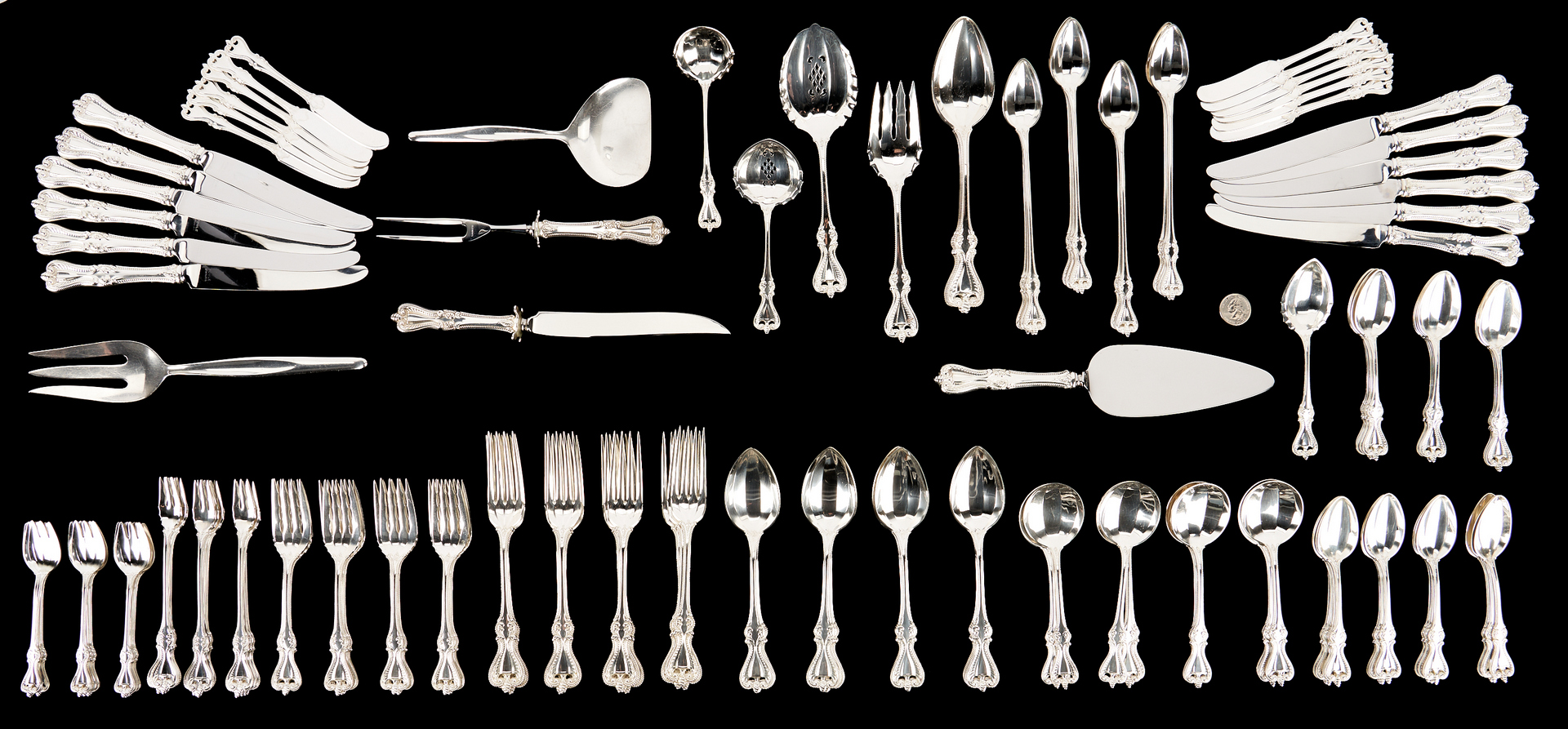 Lot 88: 147 Pcs. Towle Sterling Silver Flatware, incl. Old Colonial