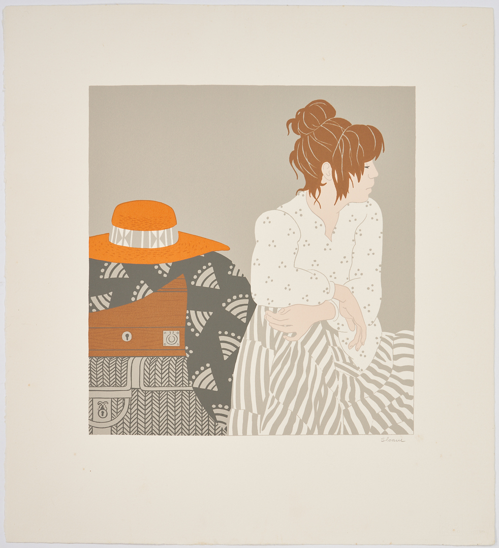 Lot 898: 2 Phyllis Lester Sloane Silkscreen Prints of Women