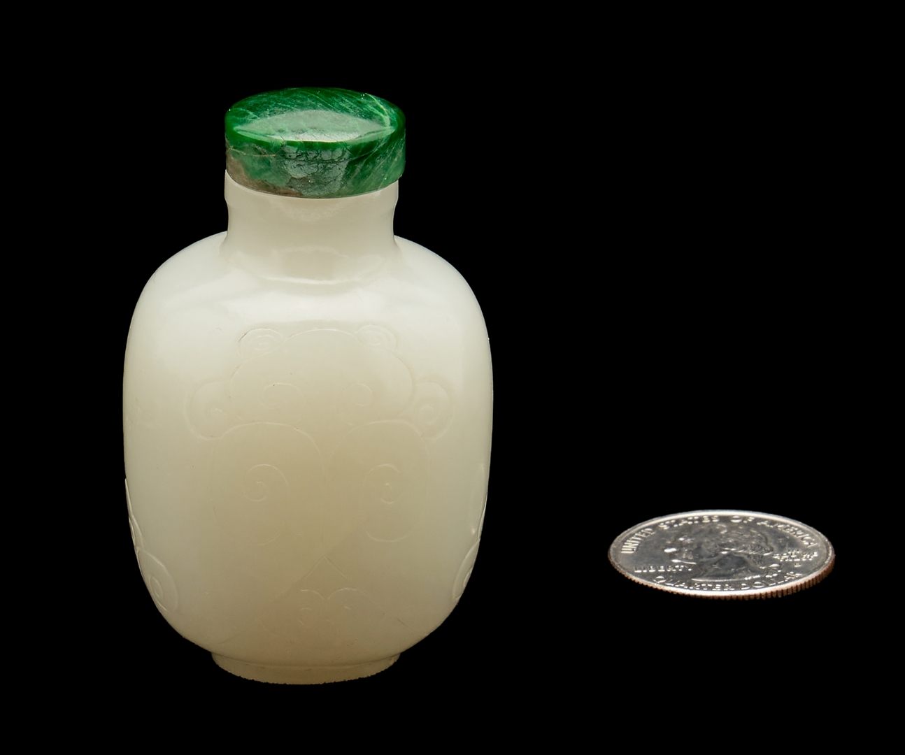 Lot 8: Chinese White Jade Snuff Bottle