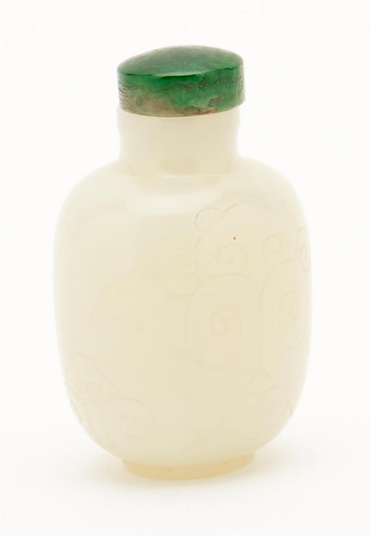 Lot 8: Chinese White Jade Snuff Bottle