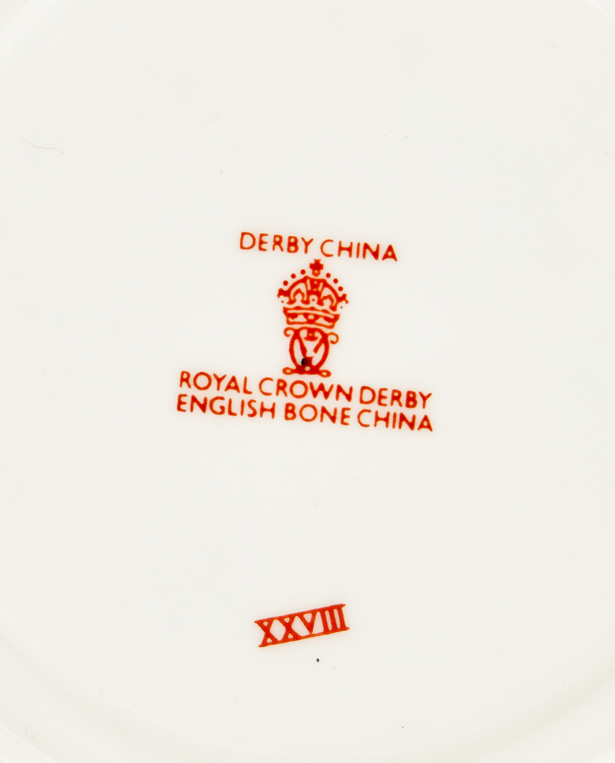 Lot 939: 40 Pcs. Royal Crown Derby Kings Pattern Dinnerware