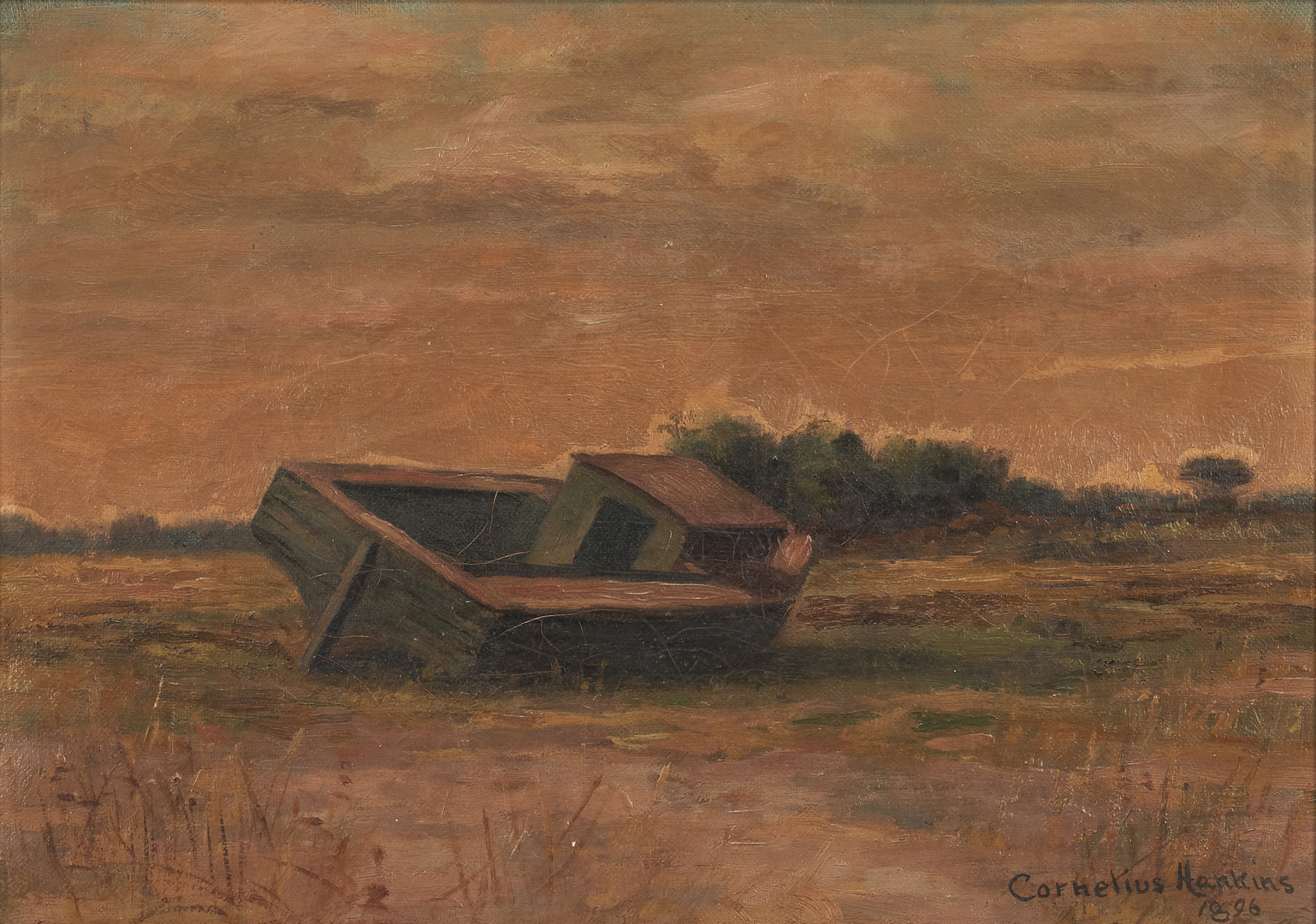 Lot 994: Cornelius Hankins O/C Beached Fishing Boat, 1896