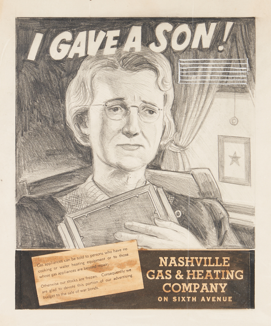Lot 996: Ernest Pickup Wood Engraving, TN Capitol plus WWII Illustration
