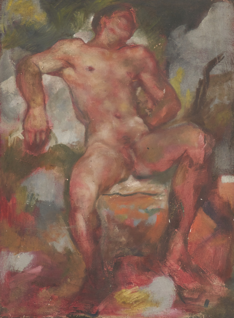Lot 997: 2 Gus Baker Nude Oil Portraits