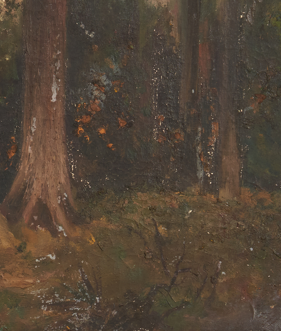 Lot 102: Southern School O/C Swamp Scene Painting, Signed