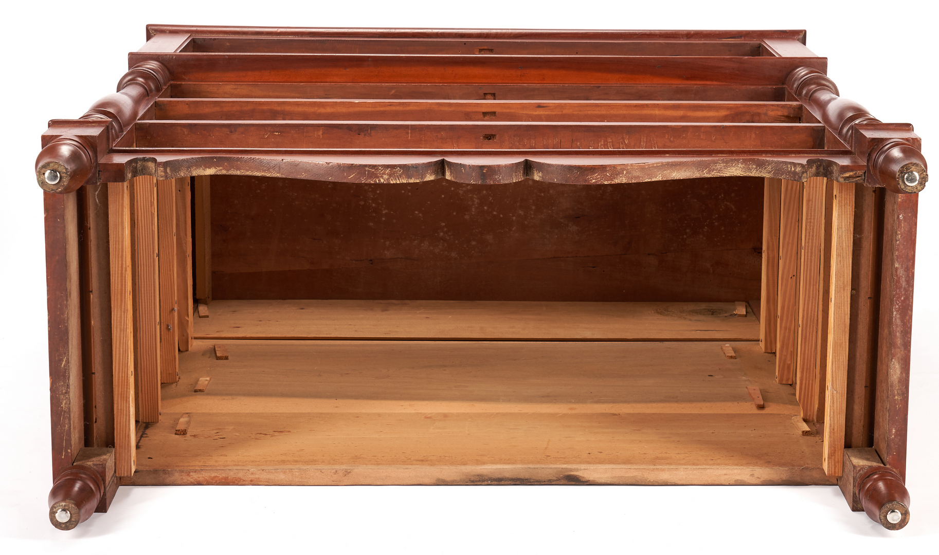 Lot 121: East Tennessee Cherry Chest of Drawers w/ Shaped Skirt