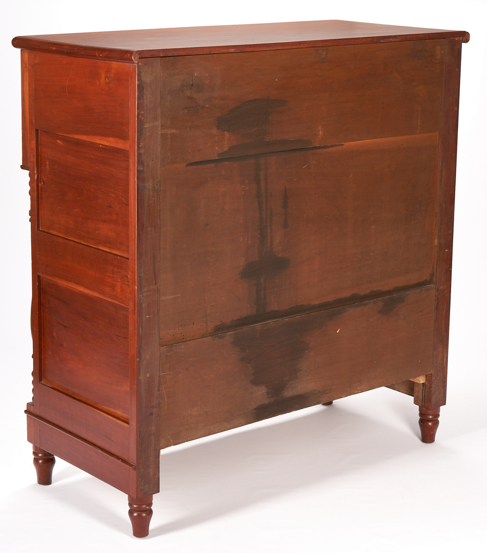 Lot 121: East Tennessee Cherry Chest of Drawers w/ Shaped Skirt