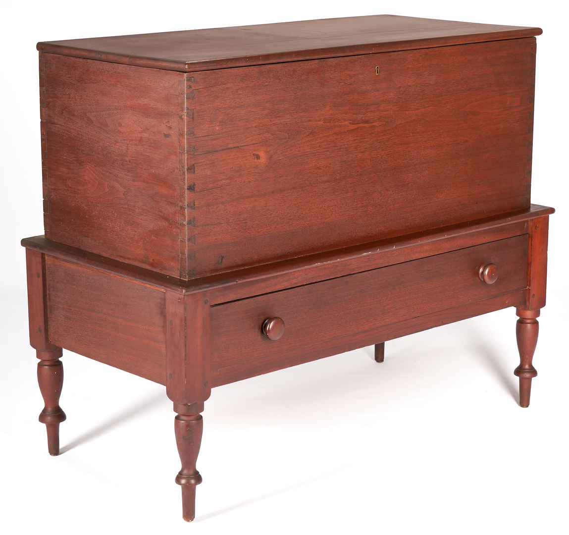 Lot 125: Southern Walnut Blanket Chest on Stand, possibly Kentucky