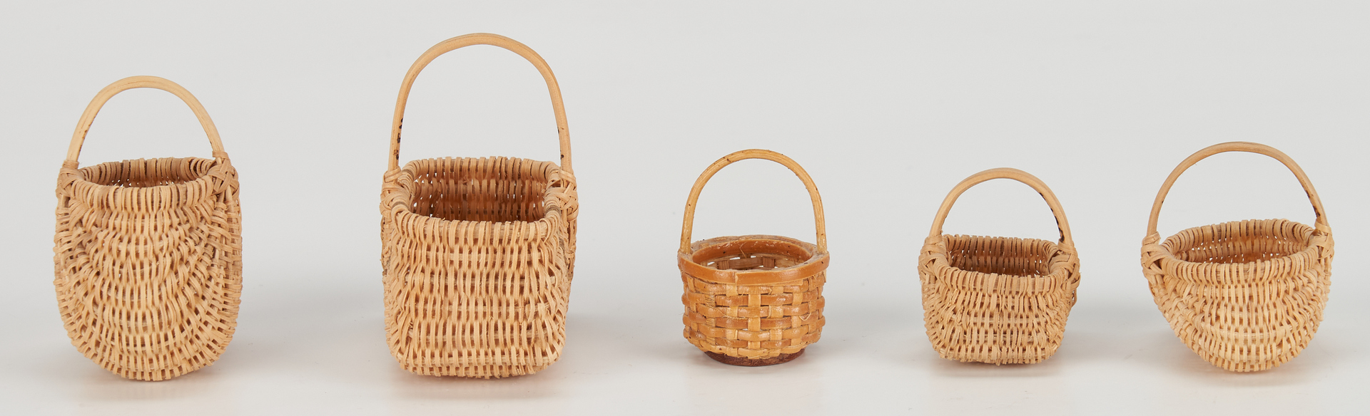 Lot 142: 10 Miniature Southern Baskets, incl. George McCollum