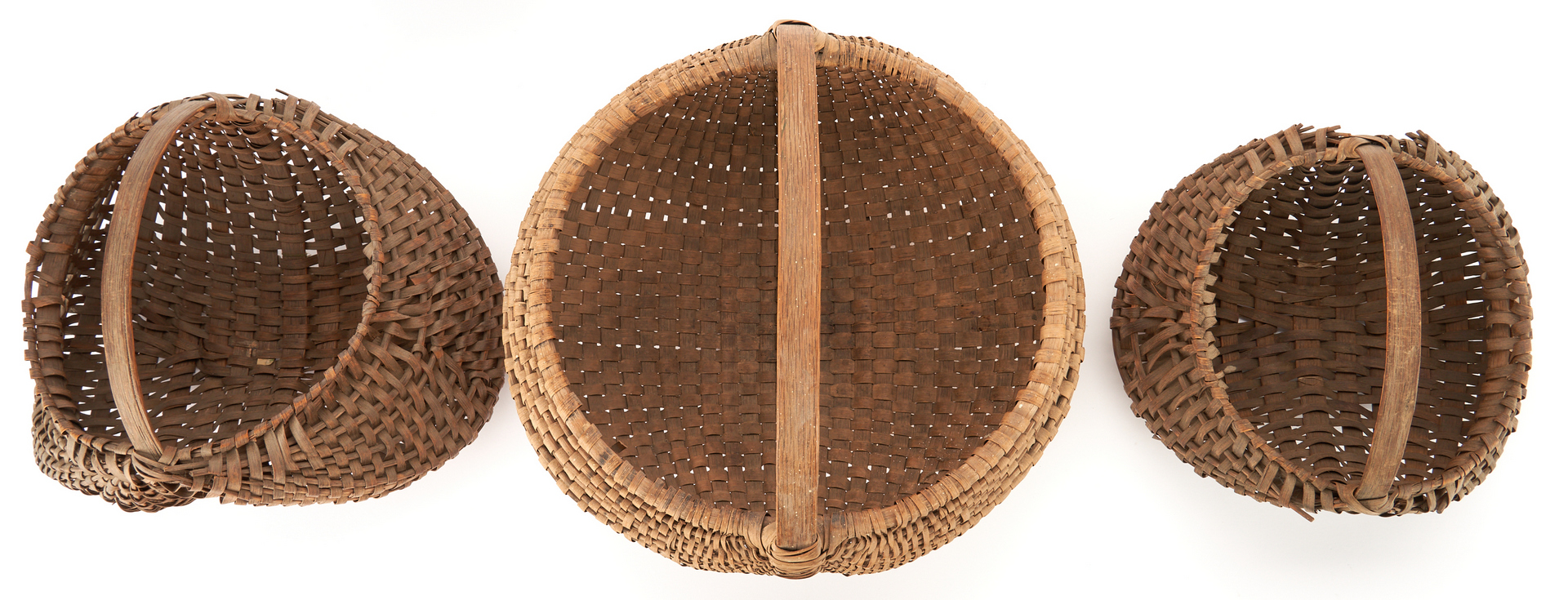 Lot 143: 3 Early Southern Split Oak Baskets