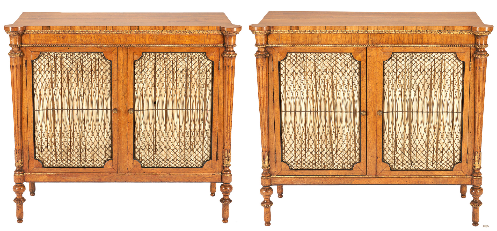 Lot 154: Pair Louis XVI Style Bibliotheque Cabinets