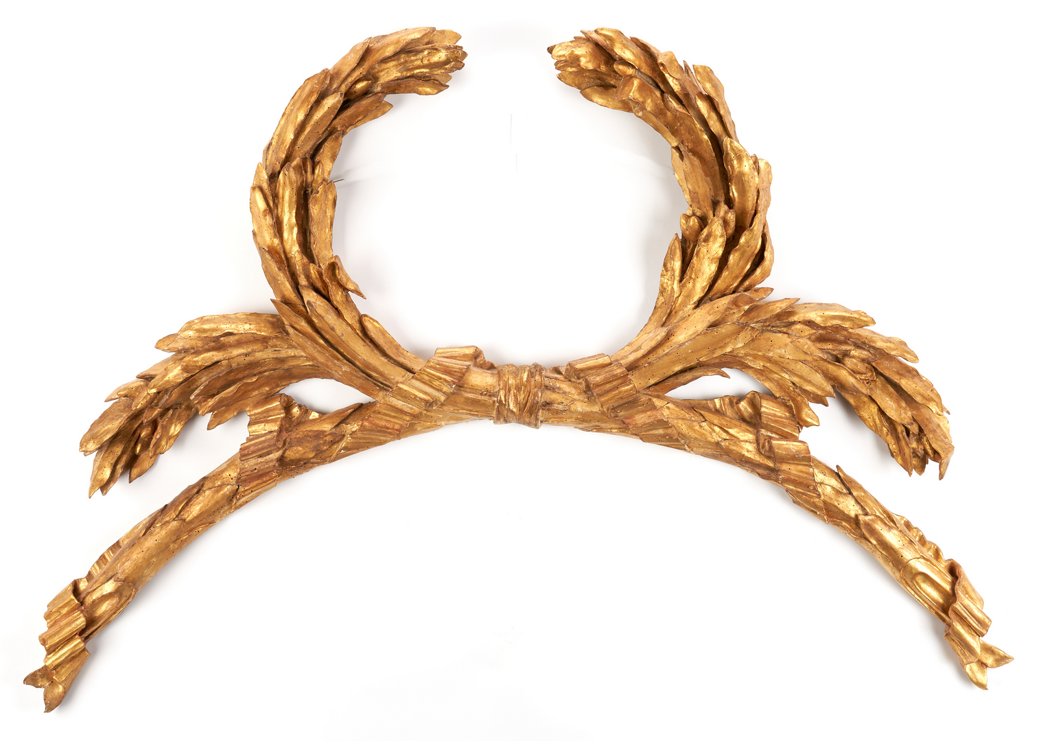 Lot 155: Pair of Large Architectural Carved Gilt Garland Swags, Italian