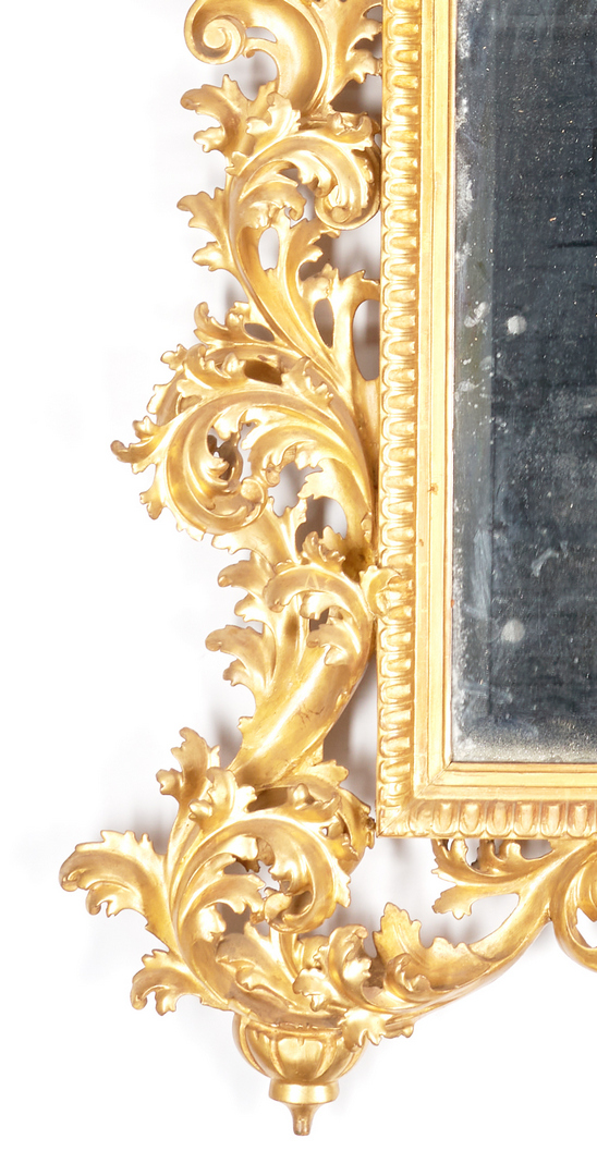 Lot 156: Large Continental Carved Giltwood Rococo Style Mirror
