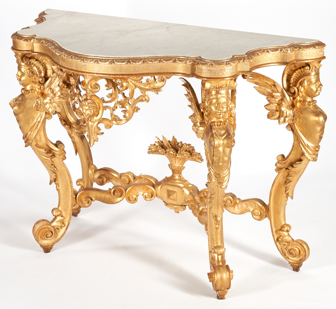Lot 157: Continental Giltwood Pier Table