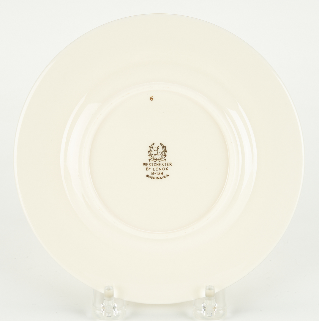 Lot 180: 89 Pcs. Lenox Westchester Pattern Porcelain Dinner Service