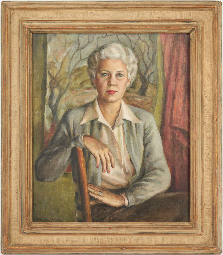 Lot 196: Emily Guthrie Smith O/C Portrait of a Lady