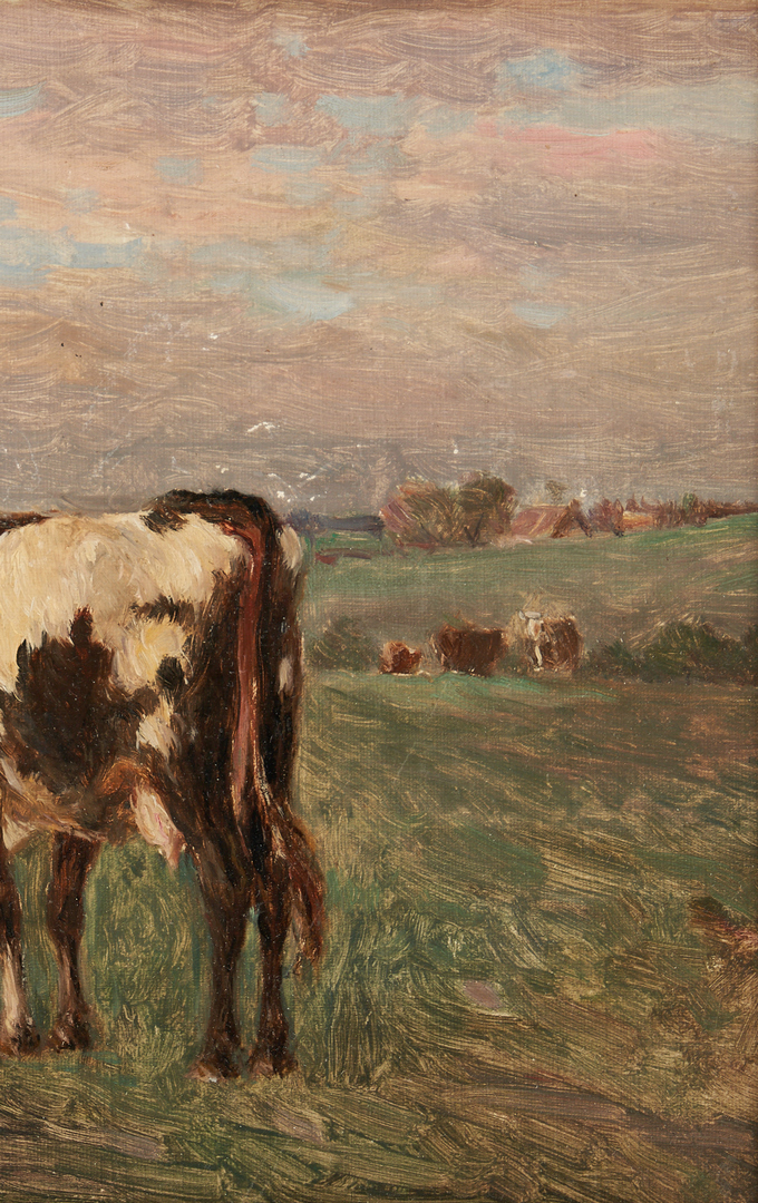 Lot 198: Ernest Whitehead O/C Painting of Cow