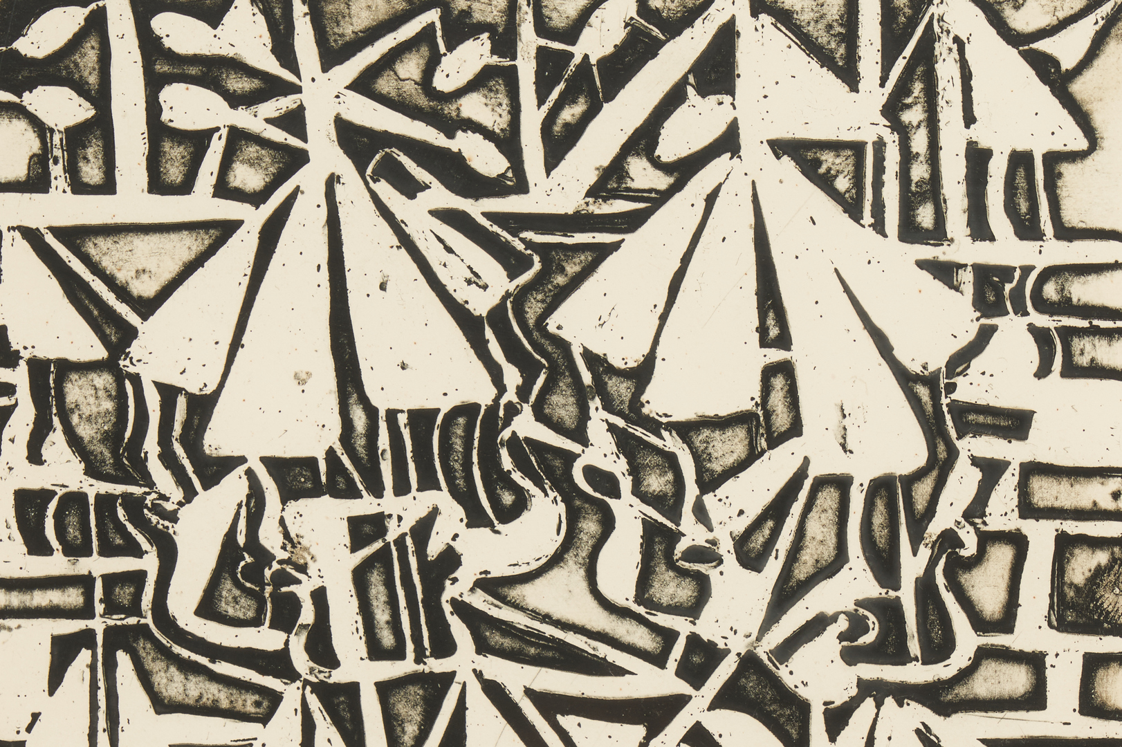 Lot 218: 4 Nahum Tschacbasov Cubo-Surrealistic Abstract Etchings