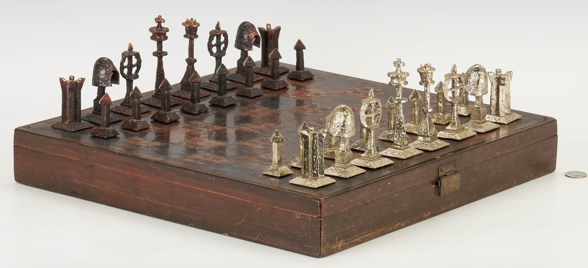 Lot 224: Richard L. Synek/Charles Martel Chess Set