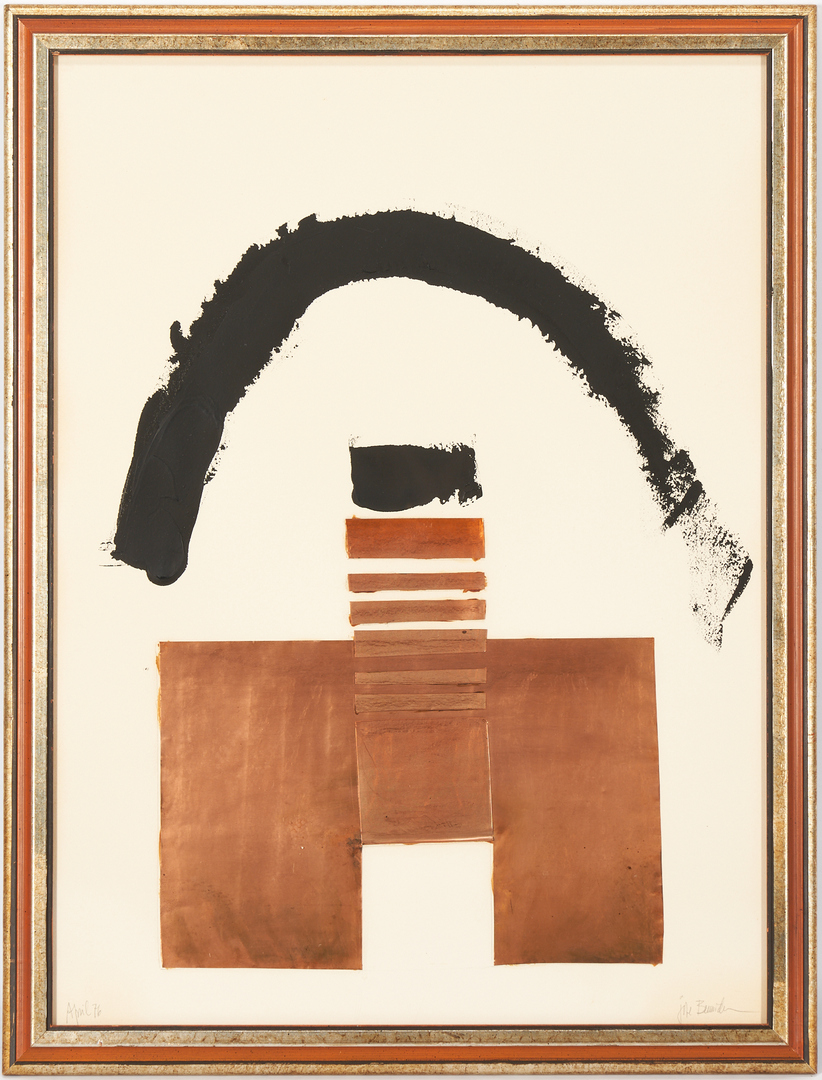 Lot 225: Jose Bermudez Abstract Mixed Media Collage