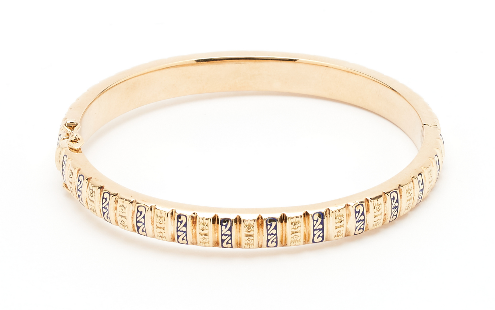 Lot 22: 14K Gold & Enamel Bracelet & 18K Tiffany & Company Pin
