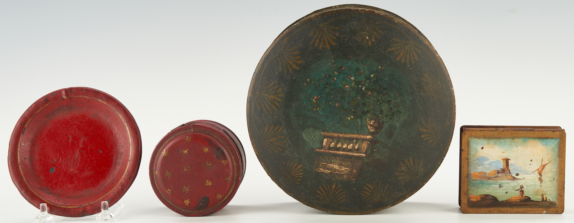 Lot 265: 11 Toleware Containers, incl. Tea Caddies