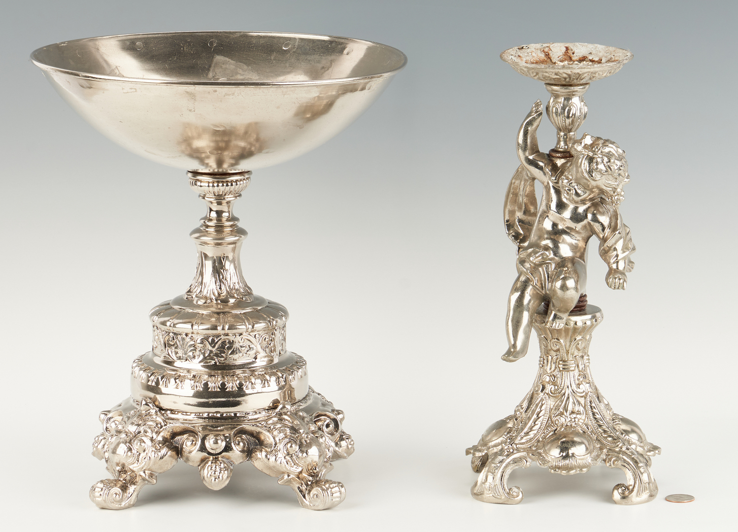 Lot 277: Baroque Style Centerpiece Stand & Compote