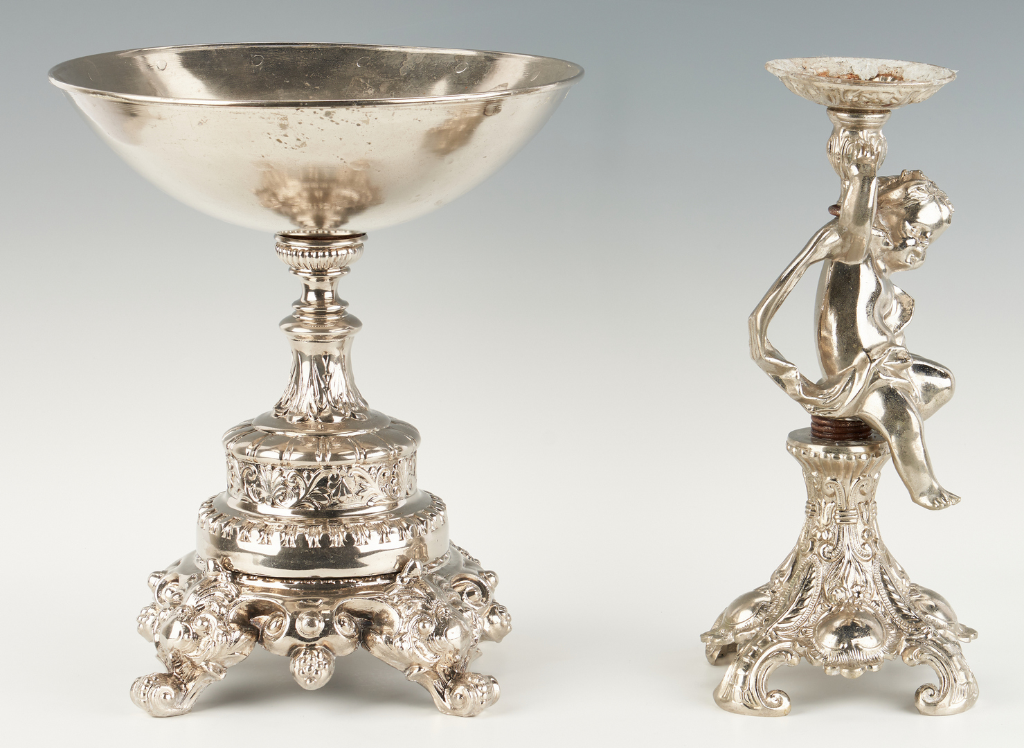 Lot 277: Baroque Style Centerpiece Stand & Compote