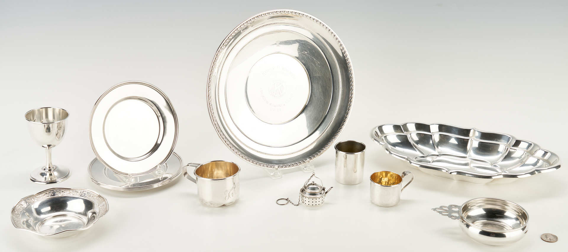 Lot 279: 13 Assorted Sterling Silver Table Items
