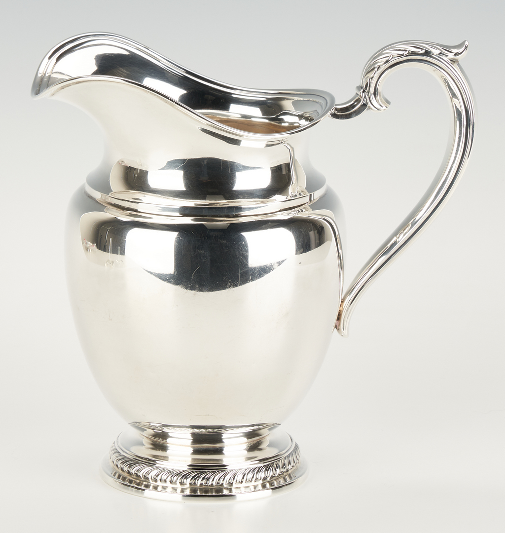 Lot 290: Wm. Rogers Sterling Silver Water Pitcher