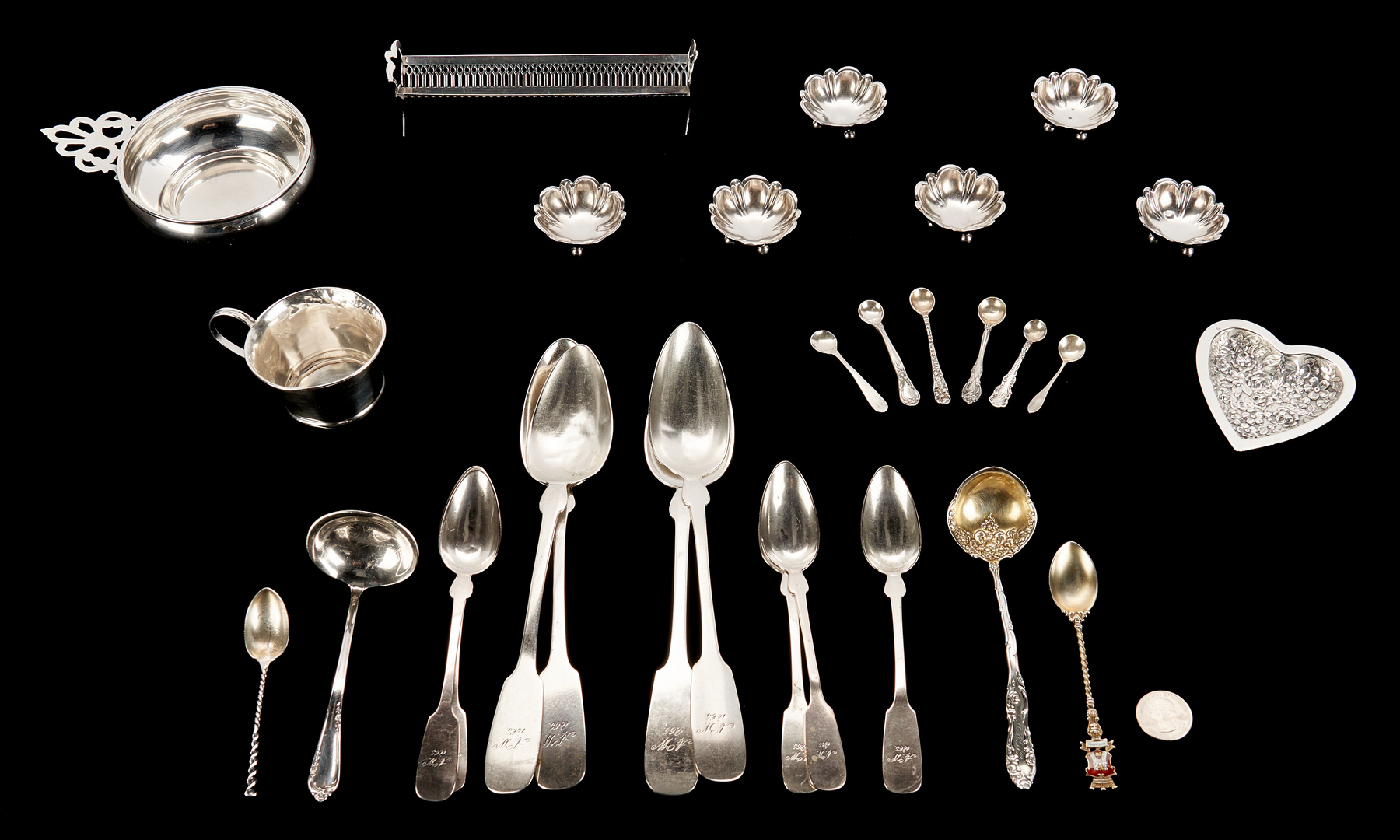 Lot 295: Assorted Sterling & Continental Silver Items, 29 Pcs.