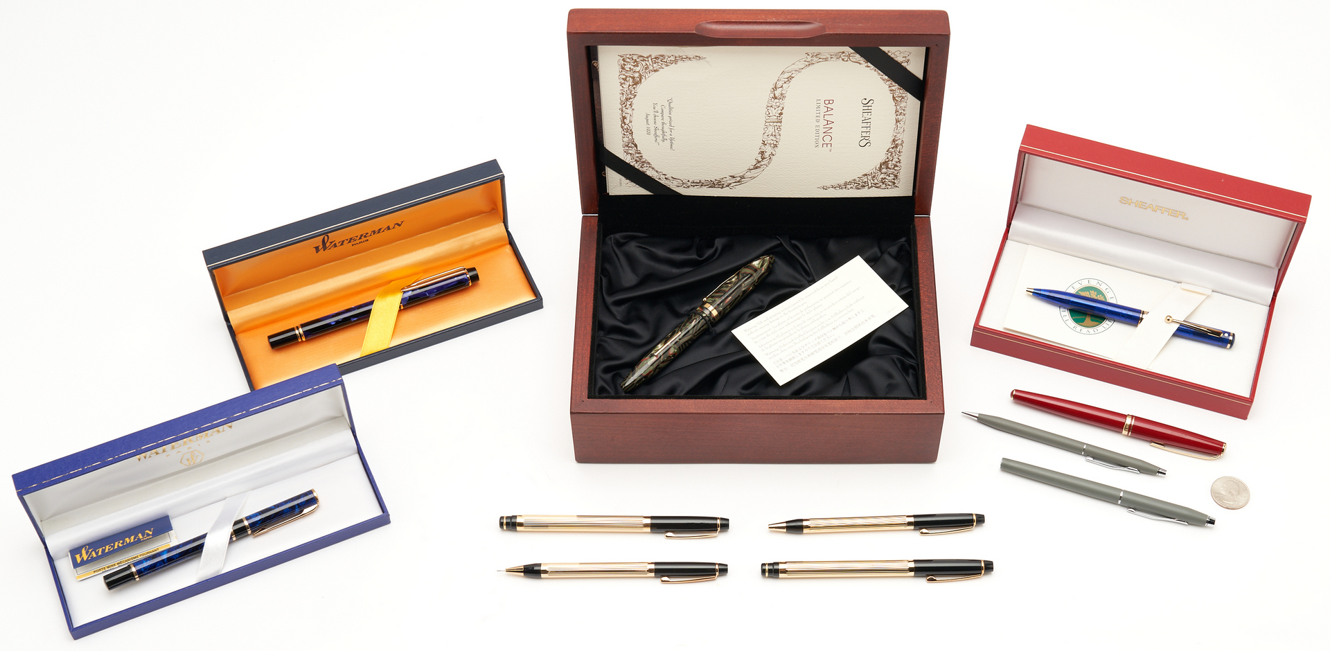 Lot 30: 11 Luxury Writing Instruments, incl. Montblanc, Waterman
