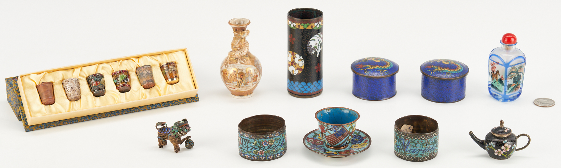 Lot 321: 18 Asian Decorative Items, Incl. Cloisonne