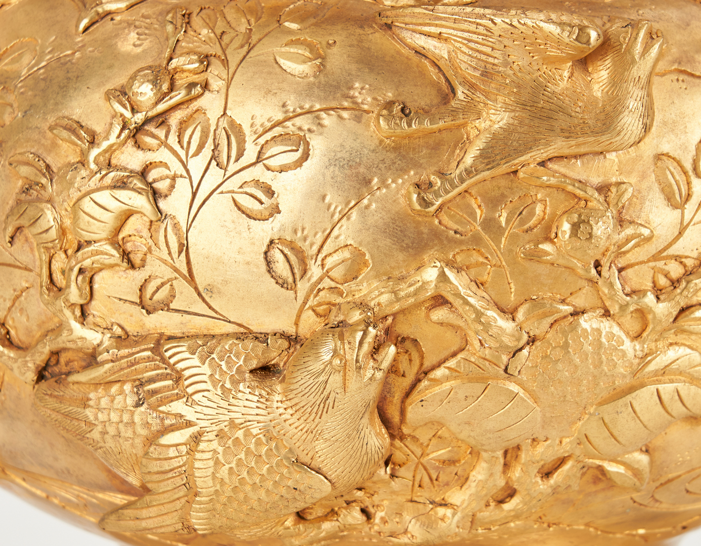 Lot 325: Asian Gilt Bronze Censer and Lid