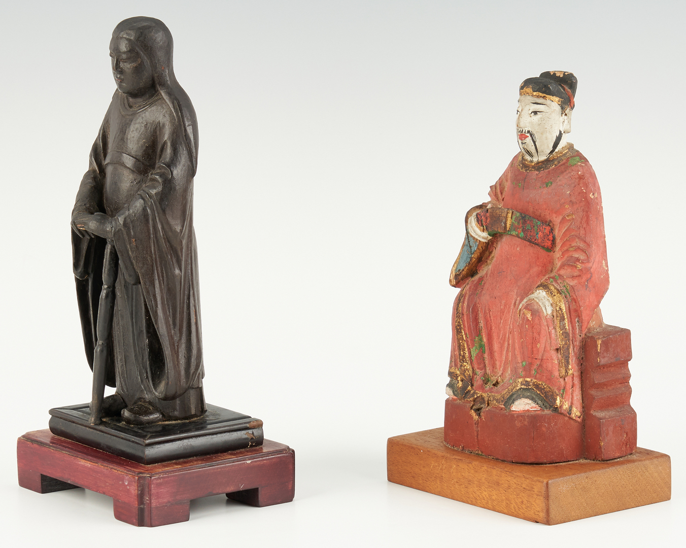 Lot 330: 6 Asian Carved Wood Figures