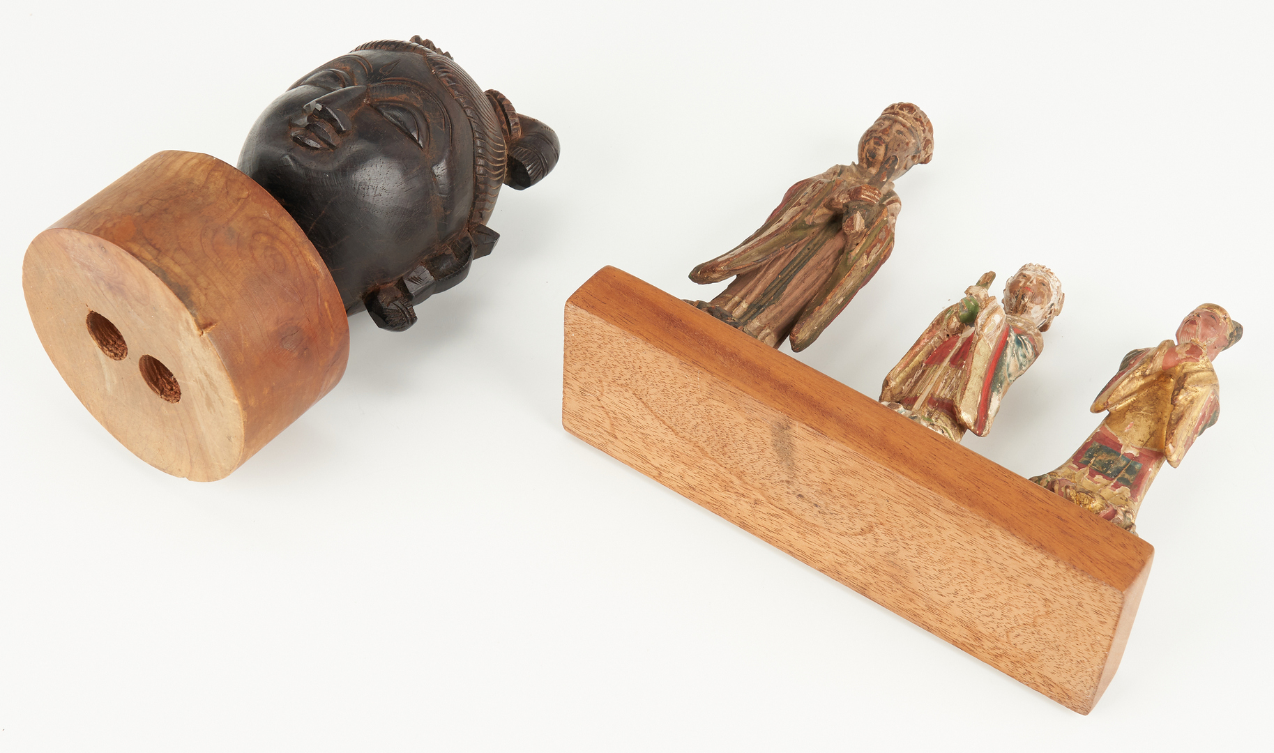 Lot 330: 6 Asian Carved Wood Figures
