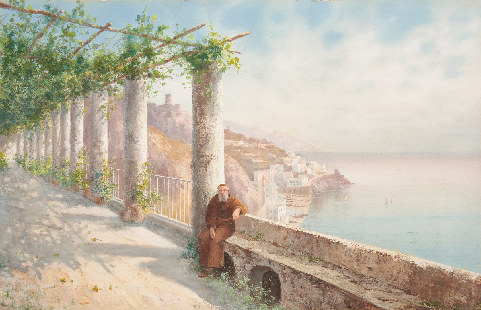 Lot 347: 6 Grand Tour Paintings of Italian Scenes, incl. Attr. to Giuseppe Corelli
