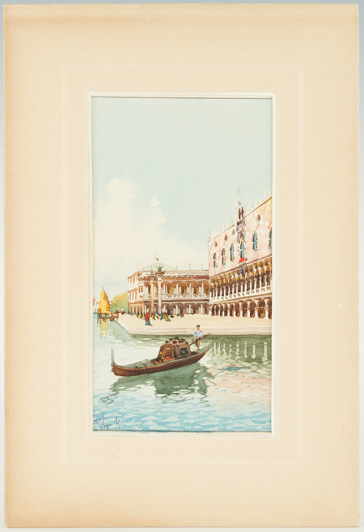 Lot 348: 8 Grand Tour Souvenir Artworks, incl. Paolo Salviati Albumen Print