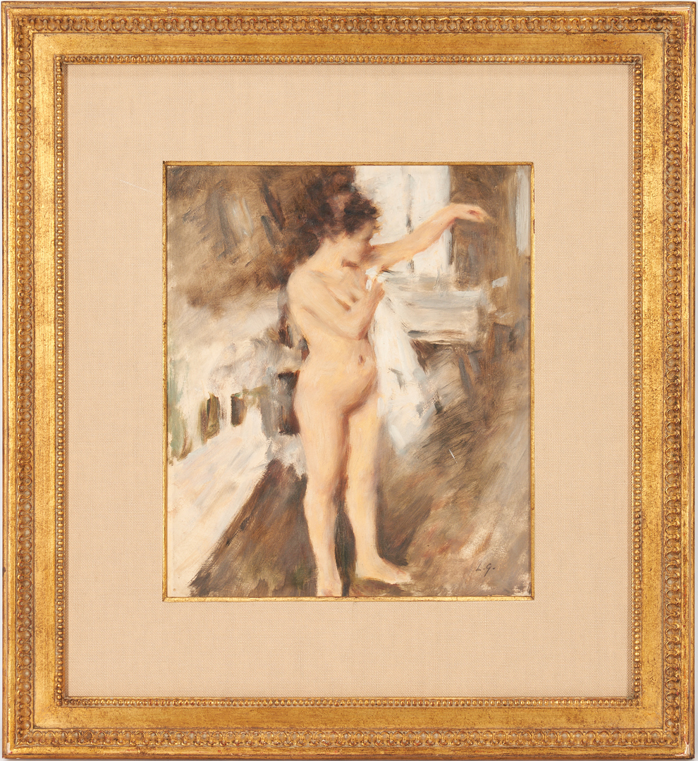 Lot 350: European School O/B, Female Nude Painting