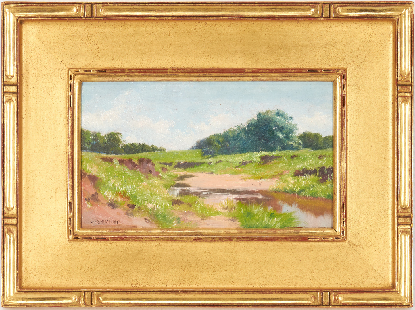 Lot 358: Charles Frederick Von Saltza O/B, Landscape Painting