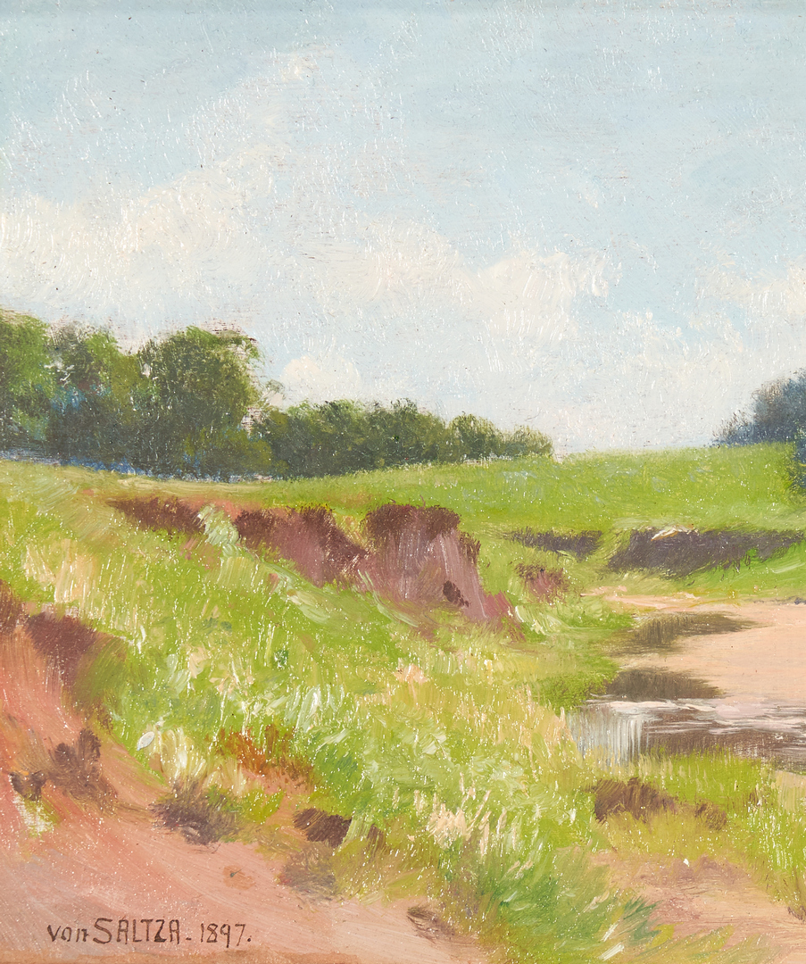 Lot 358: Charles Frederick Von Saltza O/B, Landscape Painting