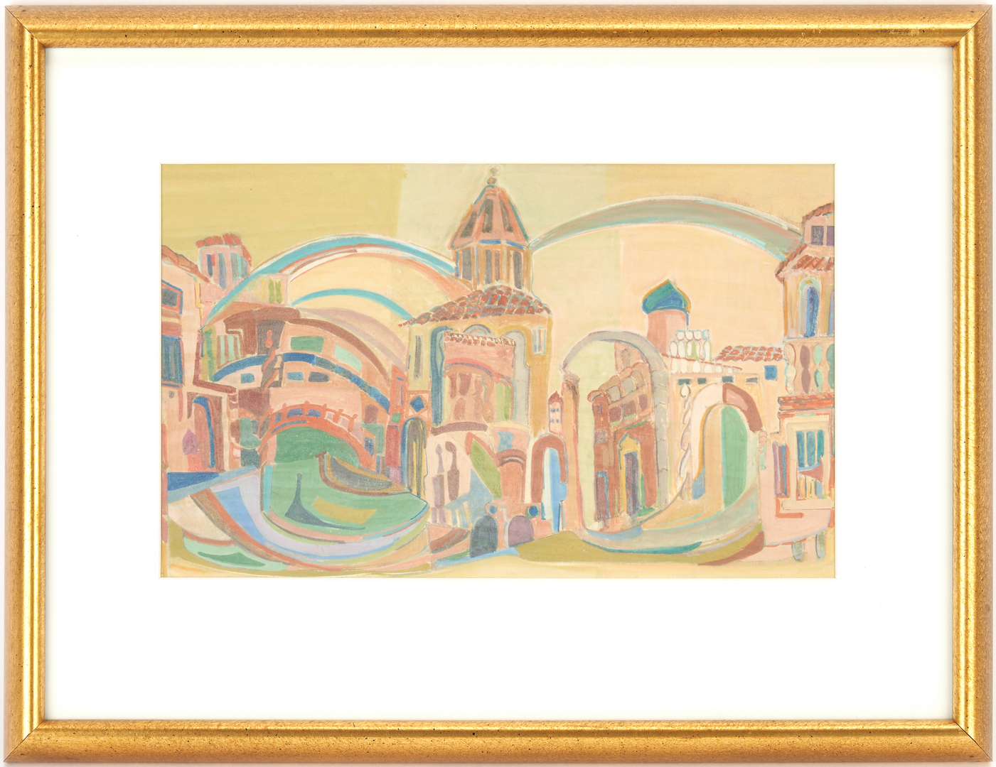 Lot 360: 3 Watercolor Paintings, incl. Helene Glass