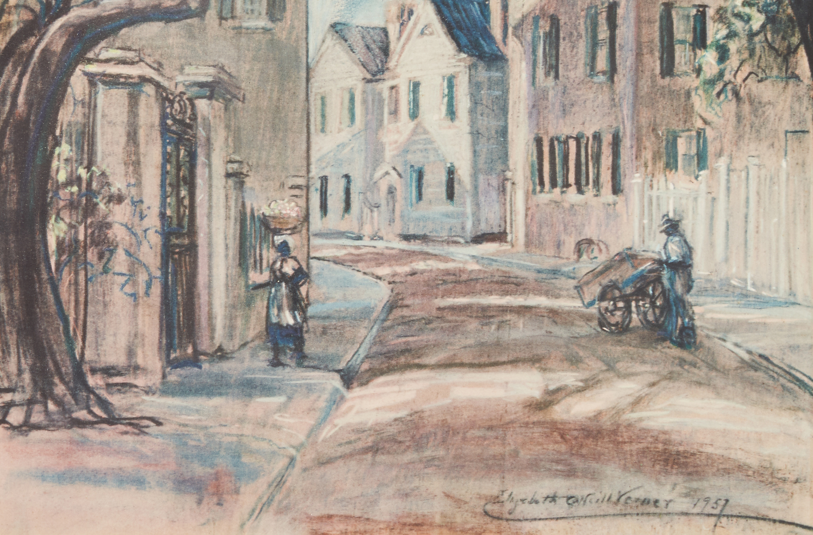 Lot 371: 2 Elizabeth O'Neill Verner Charleston Prints, One Pencil Signed