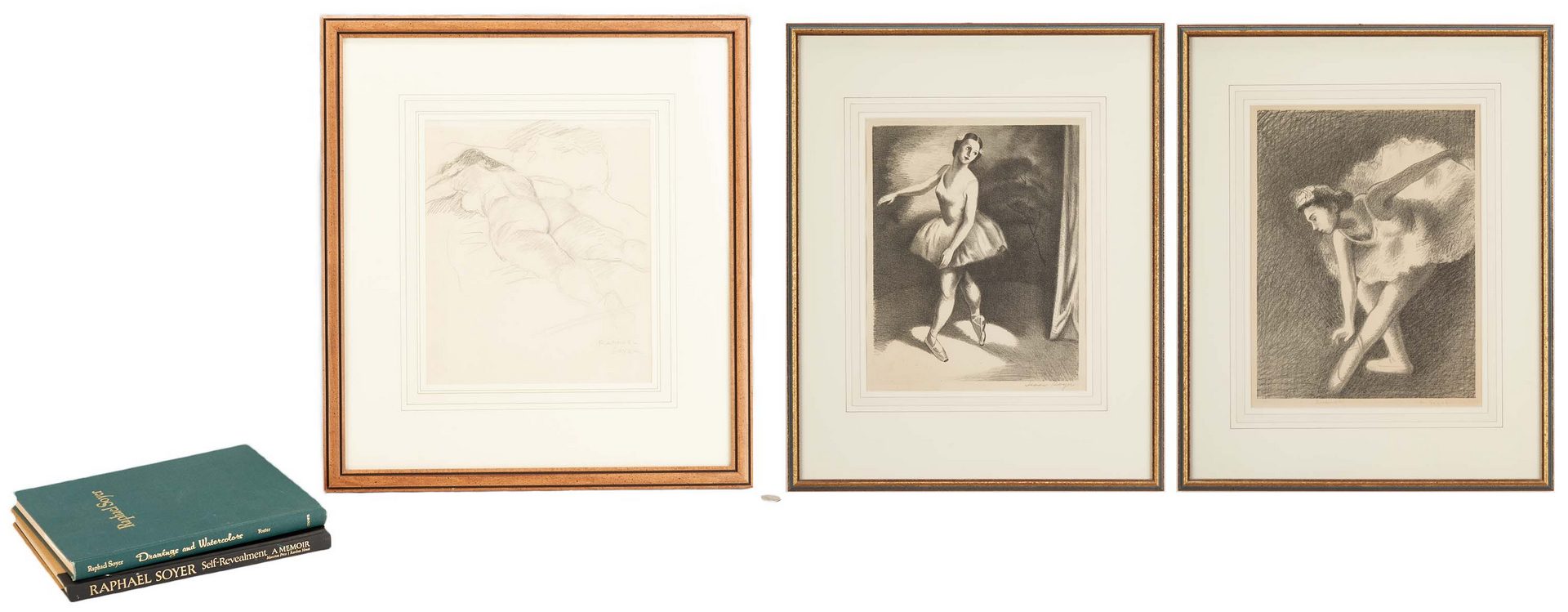 Lot 372: 5 Soyer Family Art Works, incl. R. Soyer Drawing