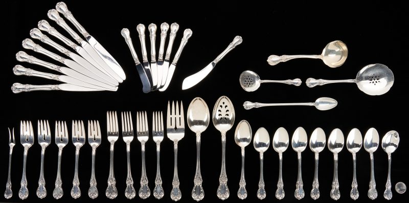 Lot 37: 63 Pcs. Towle Old Master Sterling Silver Flatware
