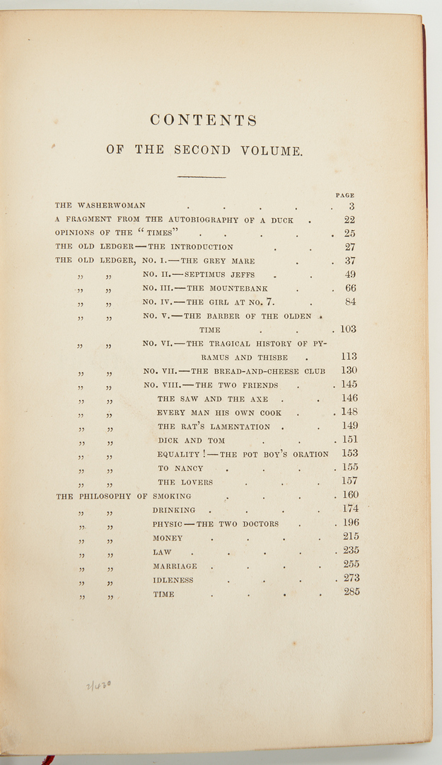 Lot 380: Crowquill, PHANTASMAGORIA OF FUN, Vol. I-II, 1843
