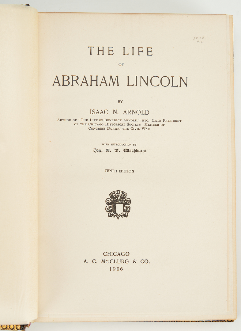 Lot 383: Life of Lincoln + Personal Memoirs of Grant, 5 items