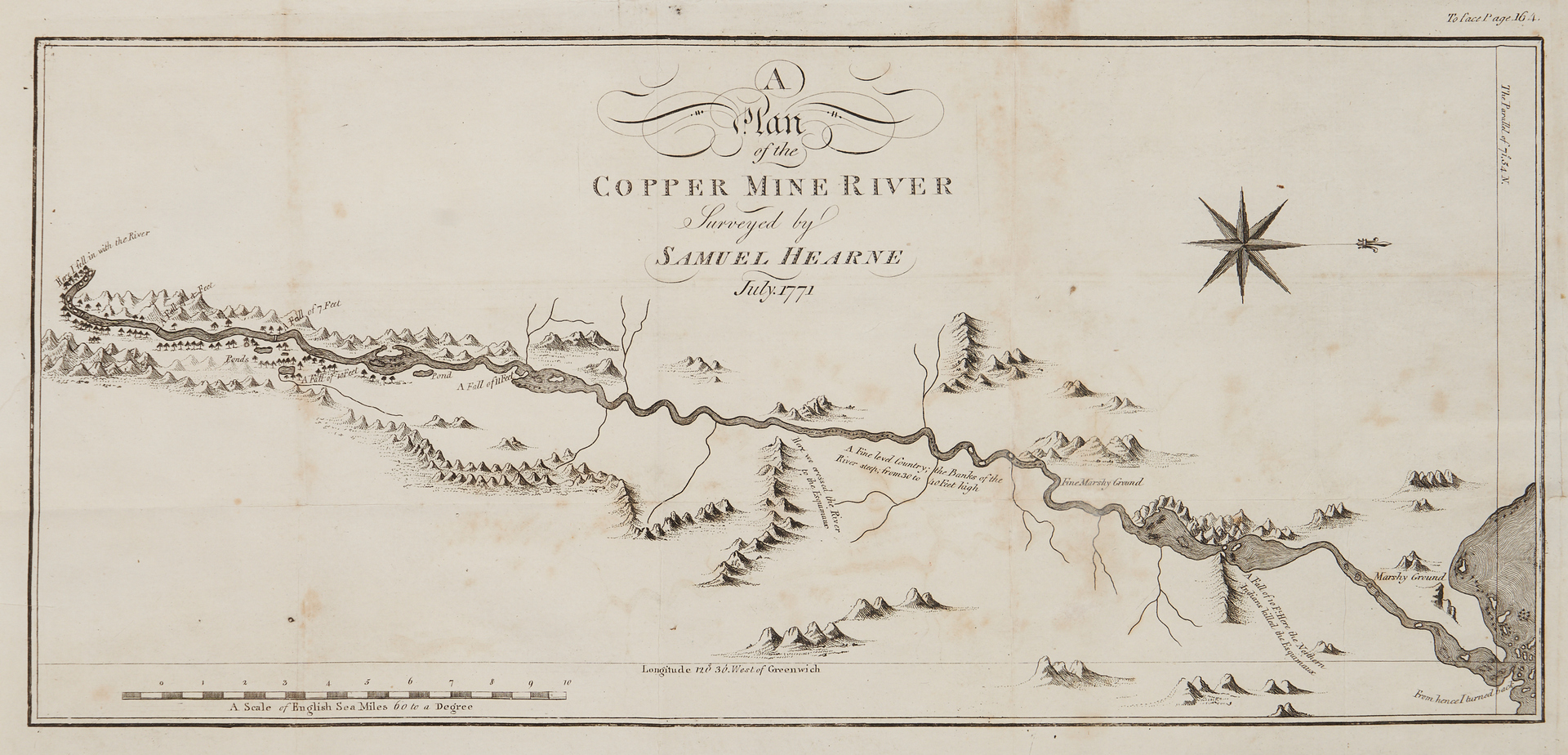 Lot 394: Samuel Hearne Map of Copper Mine River plus View of Boston
