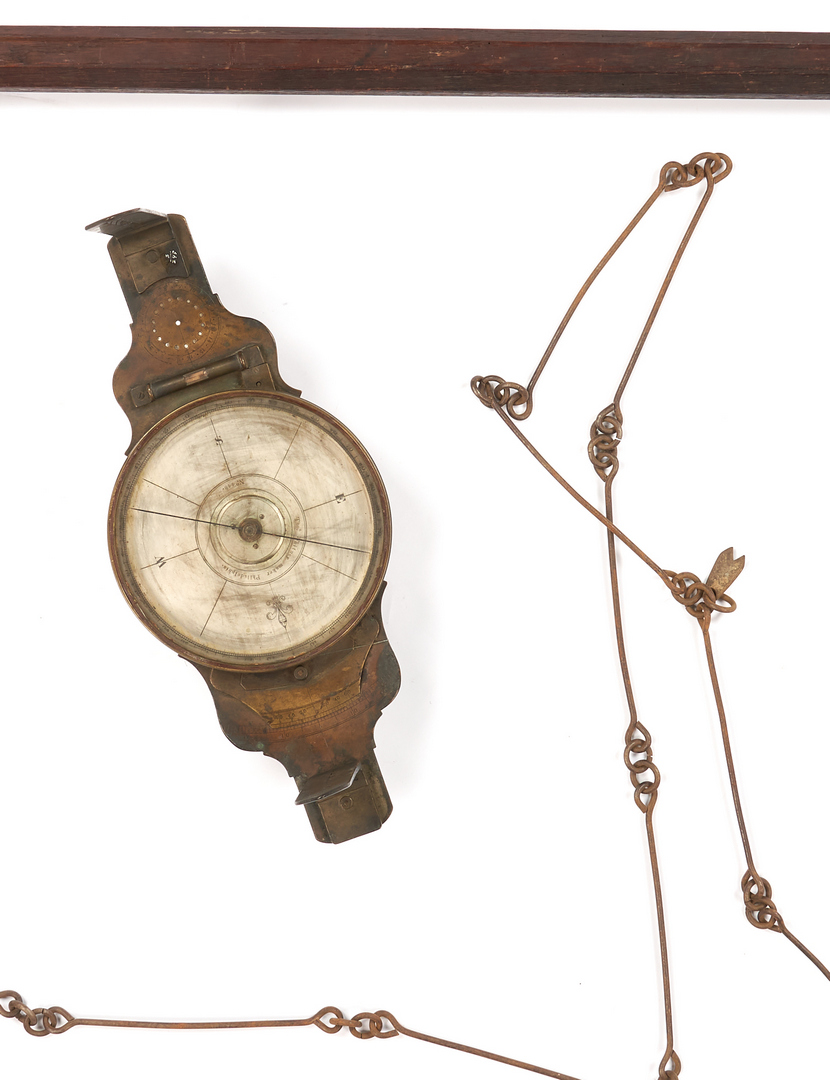 Lot 398: 4 Surveyor's Equipment Items, incl. Thomas Whitney Vernier Compass